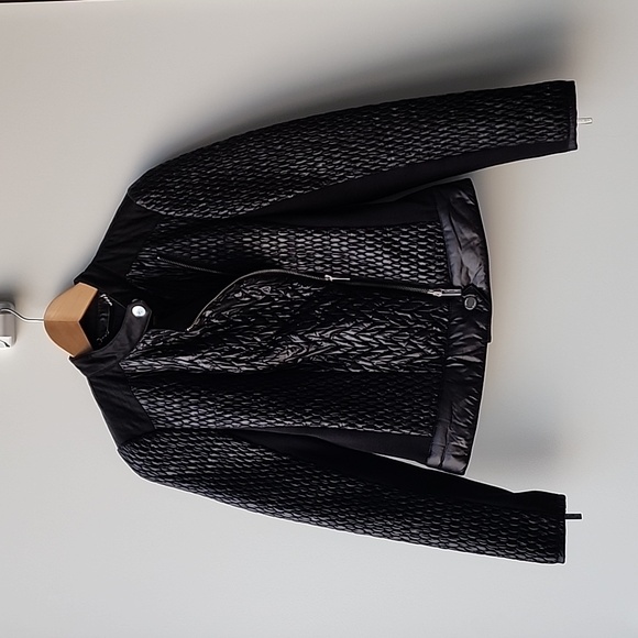 Karen Millen Quilted Paneled Biker Zipper Jacket - Picture 1 of 8